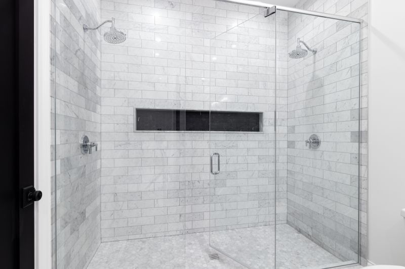 Black Frame Glass Shower